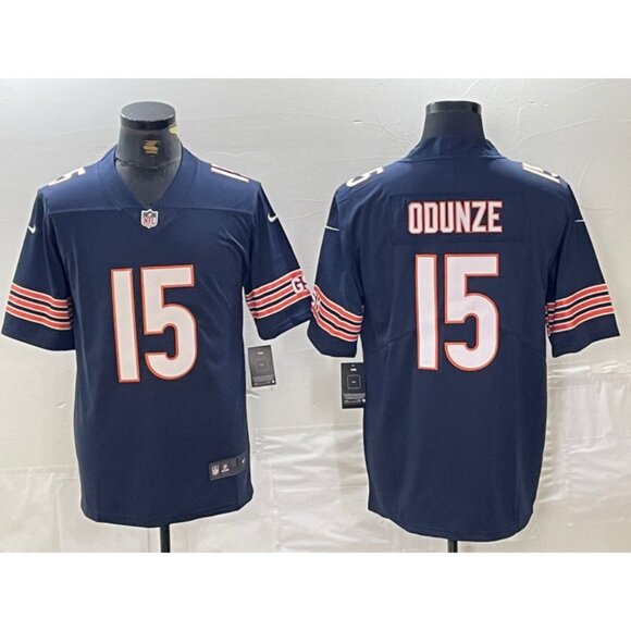 Mens Youths Kids Womens 15 Rome Odunze Navy Vapor Stitched Jersey